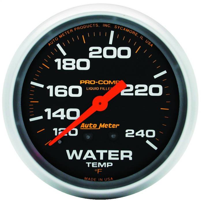 AutoMeter - AutoMeter Pro-Comp Liquid-Filled Mechanical Water Temperature Gauge 5432