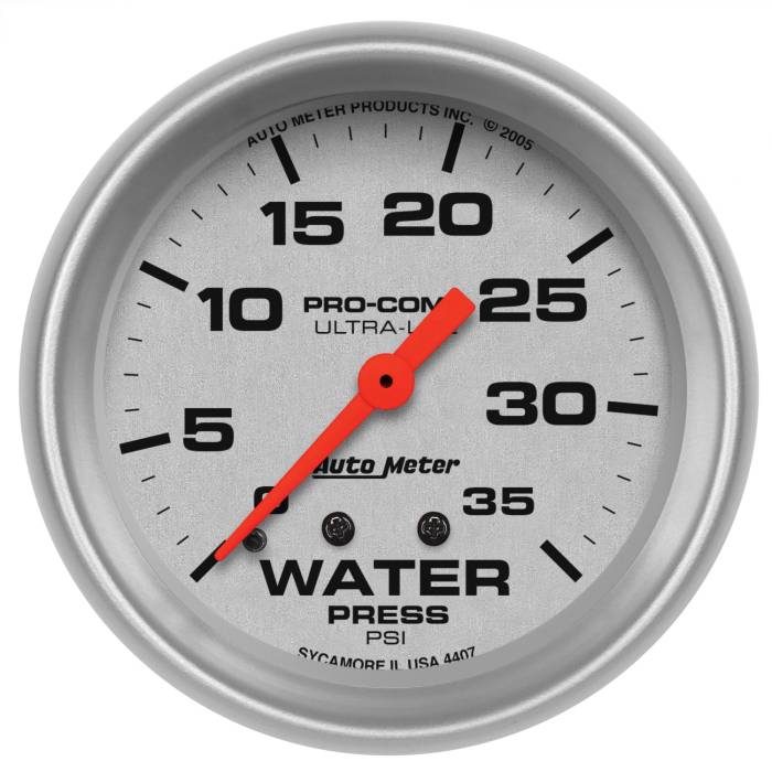 AutoMeter - AutoMeter Ultra-Lite Mechanical Water Pressure Gauge 4407