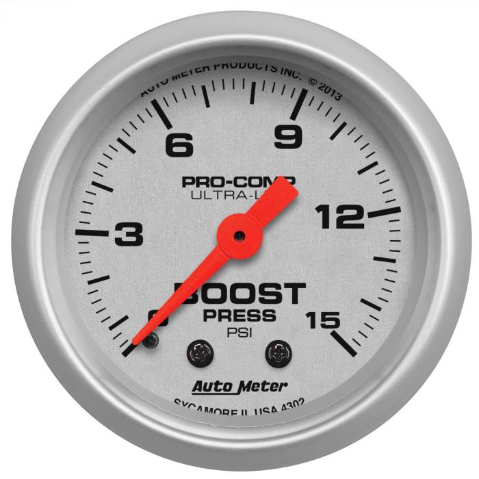 AutoMeter - AutoMeter Ultra-Lite Mechanical Boost Gauge 4302