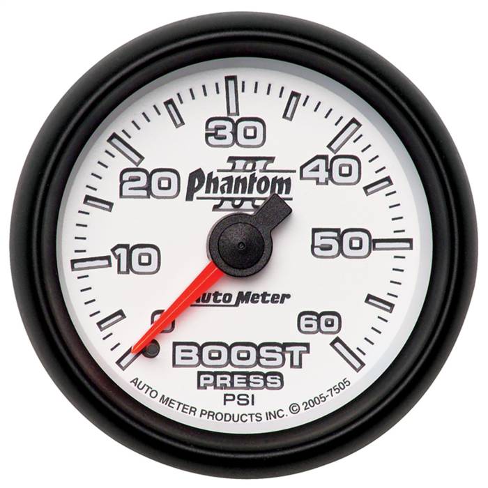 AutoMeter - AutoMeter Phantom II Mechanical Boost Gauge 7505