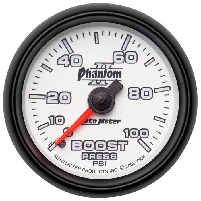 AutoMeter - AutoMeter Phantom II Mechanical Boost Gauge 7506