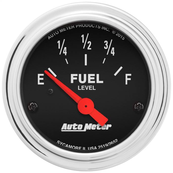 AutoMeter - AutoMeter Traditional Chrome Electric Fuel Level Gauge 2519