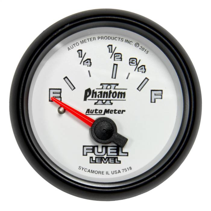 AutoMeter - AutoMeter Phantom II Electric Fuel Level Gauge 7518