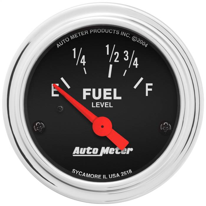 AutoMeter - AutoMeter Traditional Chrome Electric Fuel Level Gauge 2518