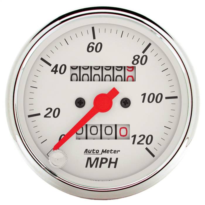AutoMeter - AutoMeter Arctic White Mechanical Speedometer 1396