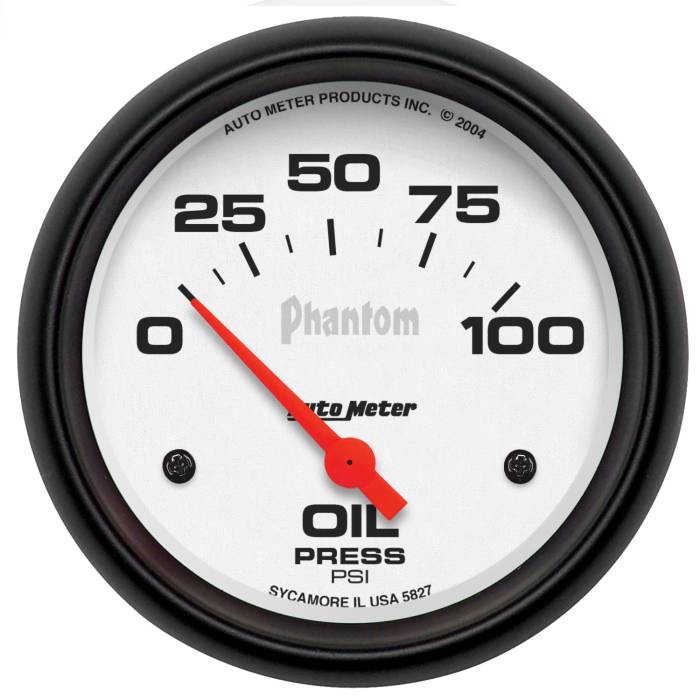 AutoMeter - AutoMeter Phantom Electric Oil Pressure Gauge 5827