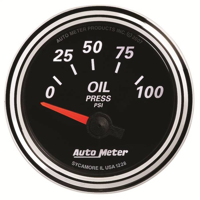 AutoMeter - AutoMeter Designer Black II Oil Pressure Gauge 1228