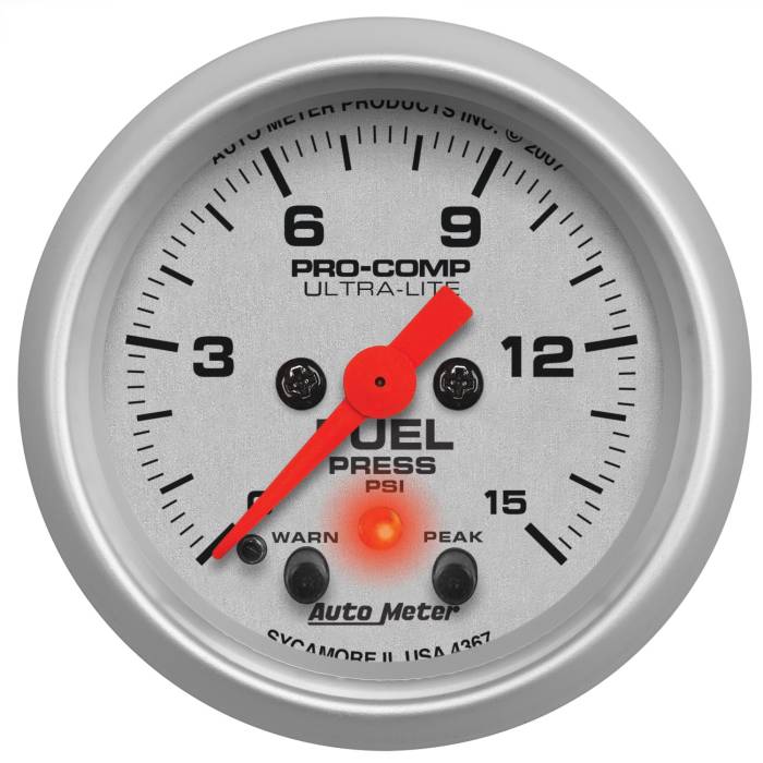 AutoMeter - AutoMeter Ultra-Lite Electric Fuel Pressure Gauge 4367