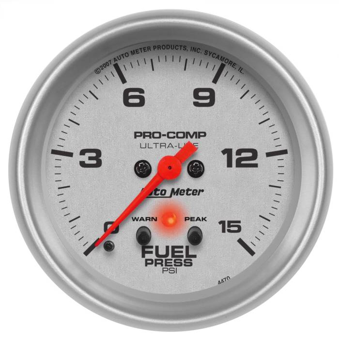 AutoMeter - AutoMeter Ultra-Lite Electric Fuel Pressure Gauge 4470