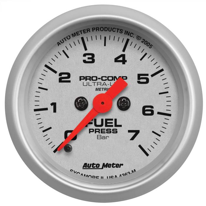 AutoMeter - AutoMeter Ultra-Lite Electric Fuel Pressure Gauge 4363-M