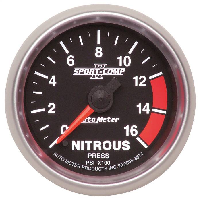 AutoMeter - AutoMeter Sport-Comp II Digital Nitrous Pressure Gauge 3674