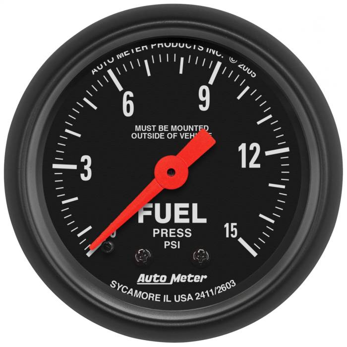 AutoMeter - AutoMeter Z-Series Mechanical Fuel Pressure Gauge 2603