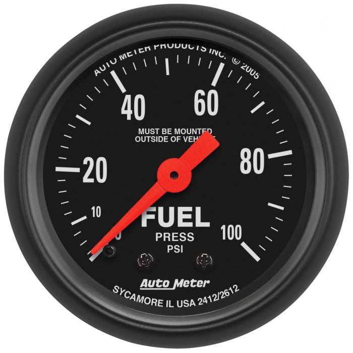AutoMeter - AutoMeter Z-Series Mechanical Fuel Pressure Gauge 2612