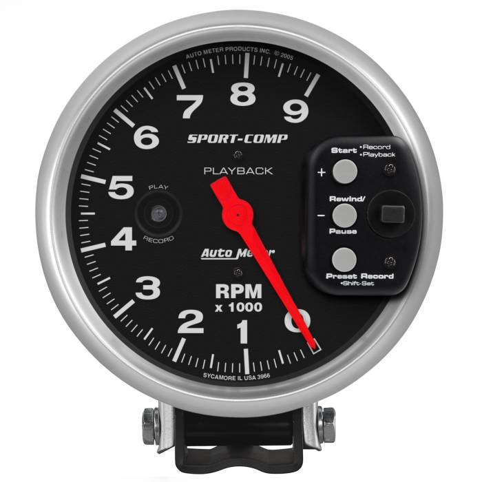 AutoMeter - AutoMeter Sport-Comp Playback Tachometer 3966