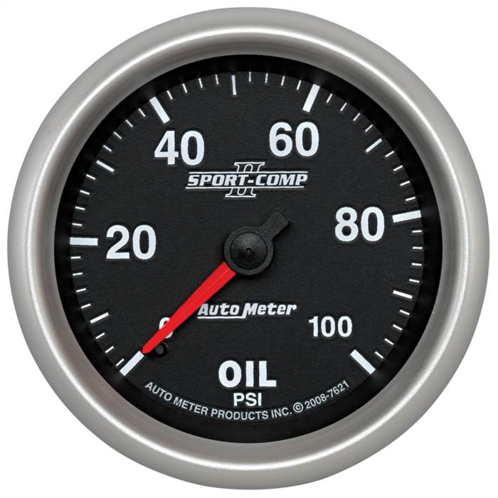 AutoMeter - AutoMeter Sport-Comp II Mechanical Oil Pressure Gauge 7621