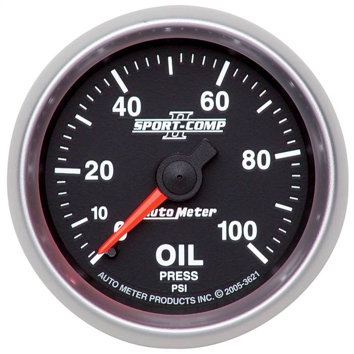 AutoMeter - AutoMeter Sport-Comp II Mechanical Oil Pressure Gauge 3621