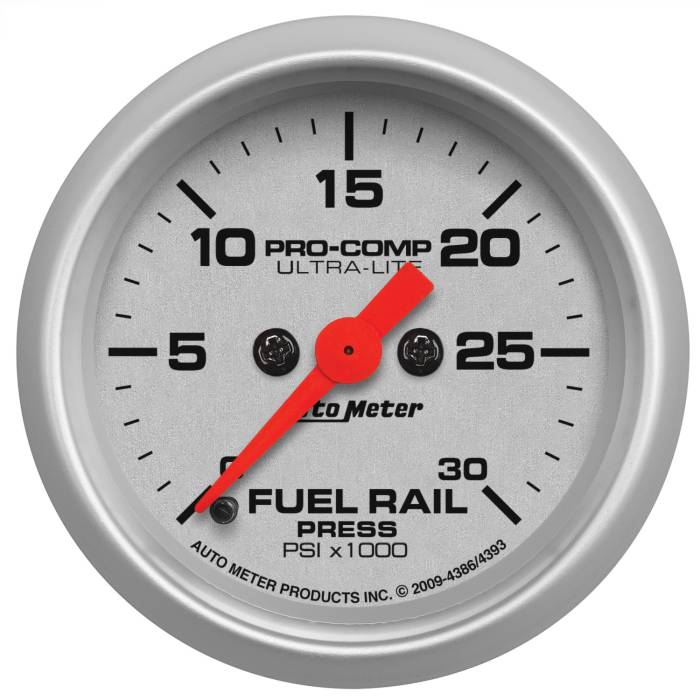 AutoMeter - AutoMeter Ultra-Lite Fuel Rail Pressure Gauge 4386
