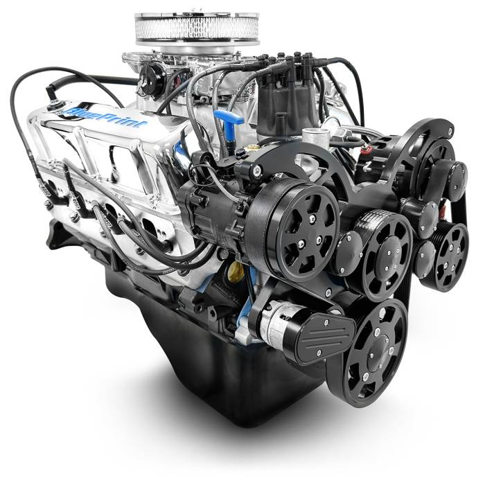 BluePrint Engines - BP302CTCKB BluePrint Engines 302CI 361HP Cruiser Small Block Ford Dressed Longblock with Black Pulley Kit, Aluminum Heads, Roller Cam, Front Sump Pan