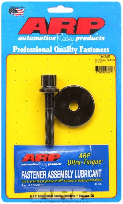Clearance Items - ARP 134-2501 - ARP Balancer Bolt- Small Block Chevy- 5/8" Head- 7/16"-20 Thread- 12 Point Head With Washer (800-ARP1342501)