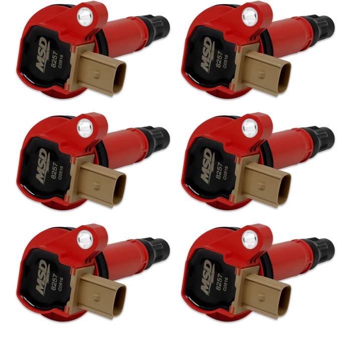 Ignition-Coil---Ford-Ecoboost---3.5L-V6---3-Pin-Connector---Red---6-Pack