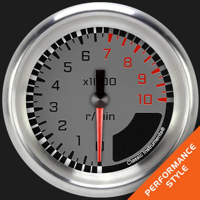 Aut-Crs-Gry-2-58In-Tachometer-Fs