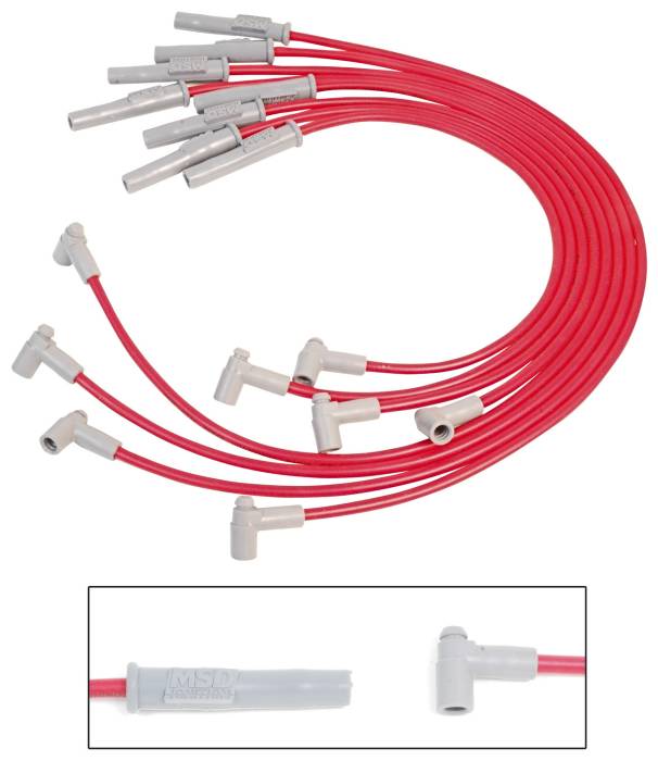 Super-Conductor-Spark-Plug-Wire-Set,-Ford-351C-460,-WHei-Cap