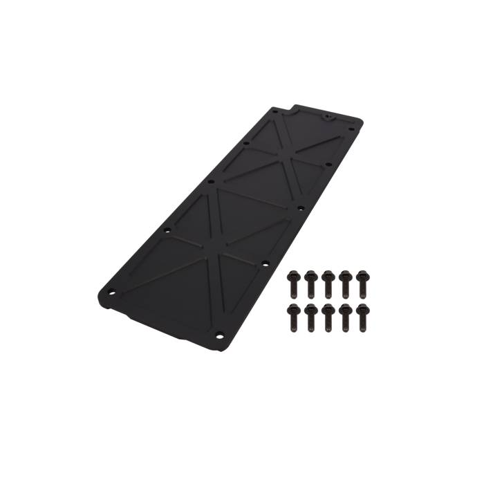 Top Street Performance - TSP-81044BK - LS2/LS3/LS7/LSX Trussed Style Black Aluminum Engine Valley Cover