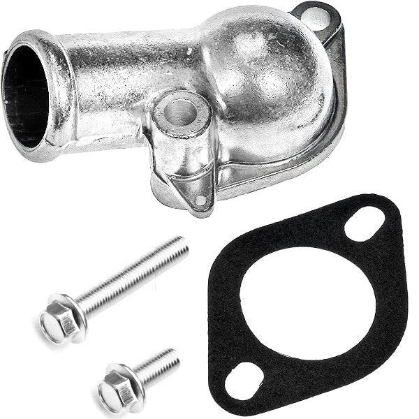 BluePrint Engines - BPP10108470 - Aluminum Thermostat Housing Angle - GM Small Block and GM Big Block Compatible