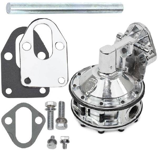 BluePrint Engines - BPP4891 - Racing Mechanical Fuel Pump, Chevy SB 262-400, V8 Engine, 6 Valve, 110 GPH, 7.5 PSI, 3/8" Inlet/Outlet