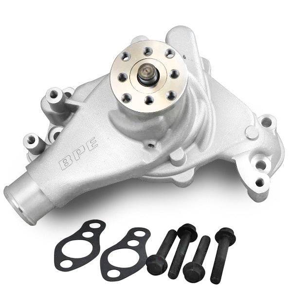 BluePrint Engines - BPP67265 - Aluminum Mechanical Water Pump, Chevy SB, Long, Standard Rotation, Satin