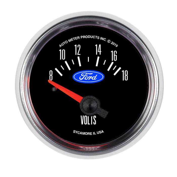 AutoMeter - AutoMeter Ford Racing Electric Voltmeter Gauge 880823