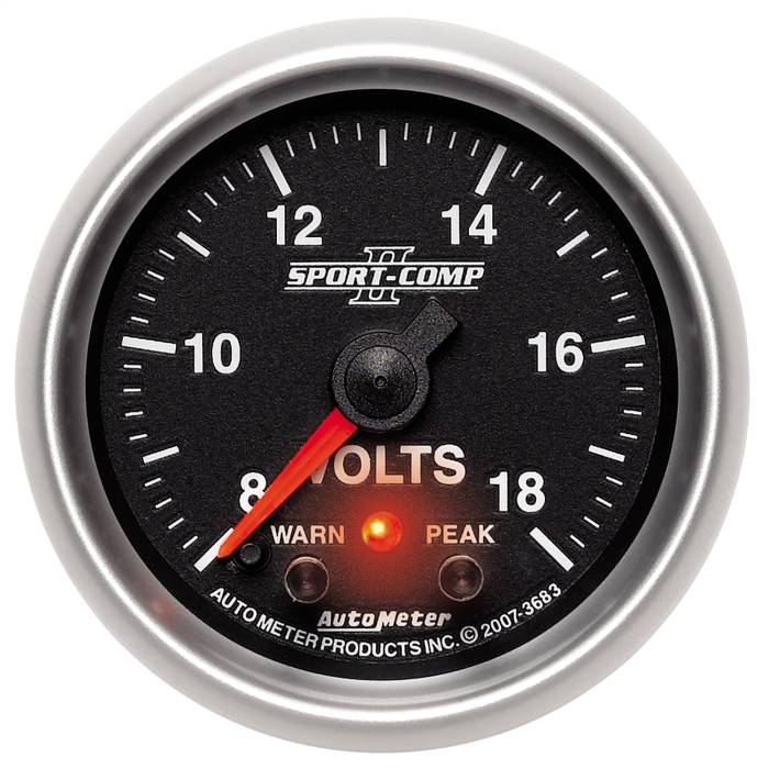 AutoMeter - AutoMeter Sport-Comp II Electric Voltmeter Gauge 3683