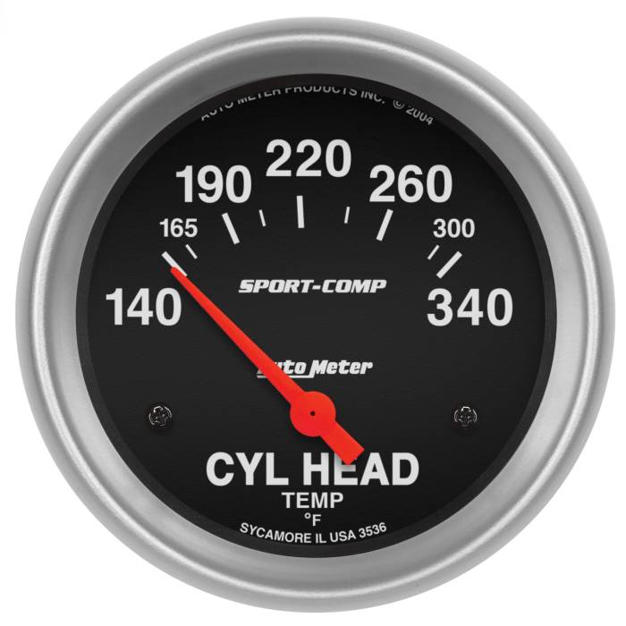 AutoMeter - AutoMeter Sport-Comp Electric Cylinder Head Temperature Gauge 3536