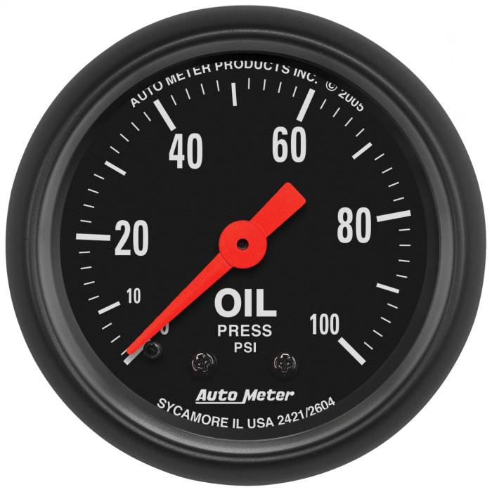 AutoMeter - AutoMeter Z-Series Mechanical Oil Pressure Gauge 2604