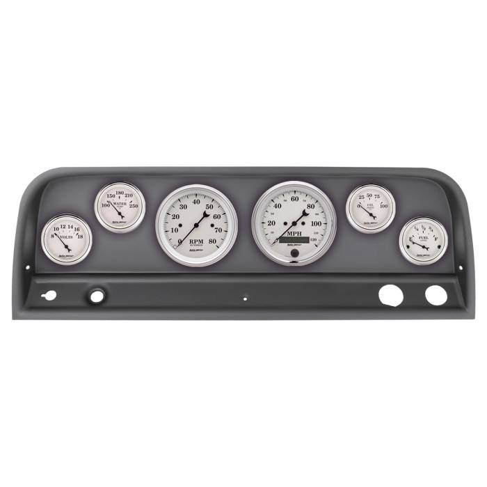 AutoMeter - AutoMeter Old Tyme White 6 Gauge Set TACH/MPH/FUEL/OILP/WTMP/VOLT 2128-08