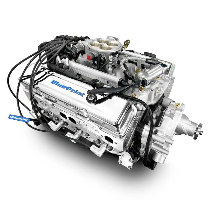 BluePrint Engines - BP38318MPFID - Small Block Crate Engine by BluePrint Engines 383 CI 436 HP GM Style Dressed Longblock with Multiport Fuel Injection, Aluminum Heads Roller Cam