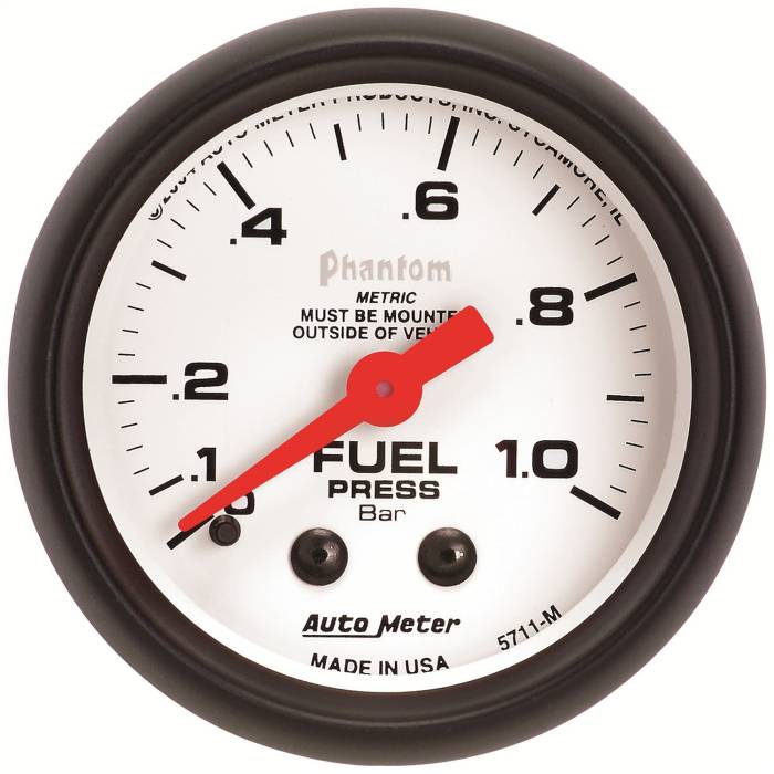 AutoMeter - AutoMeter Phantom Mechanical Fuel Pressure Gauge 5711-M