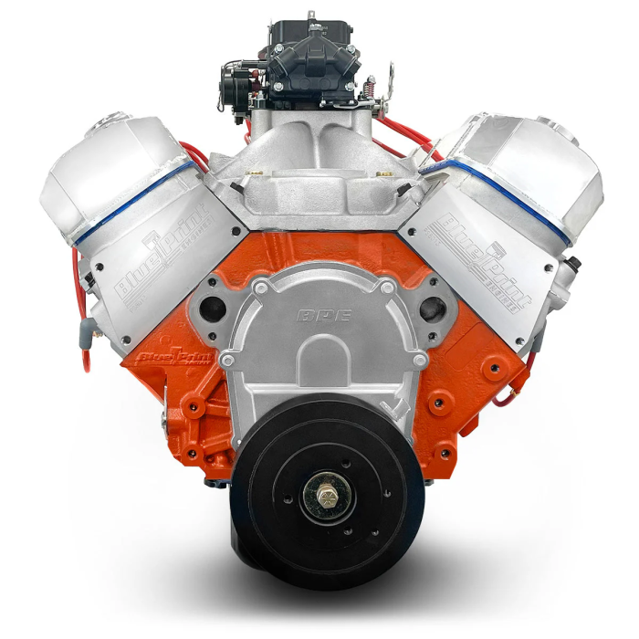 BluePrint Engines - PSM5400CTC1 BluePrint Engines 540CI 670HP Pro Series Stroker Marine Crate Engine, Big Block GM Style, Dressed Longblock with Carburetor, Aluminum Heads, Roller Cam