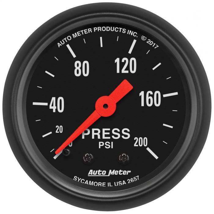 AutoMeter - AutoMeter Z-Series Mechanical Pressure Gauge 2657