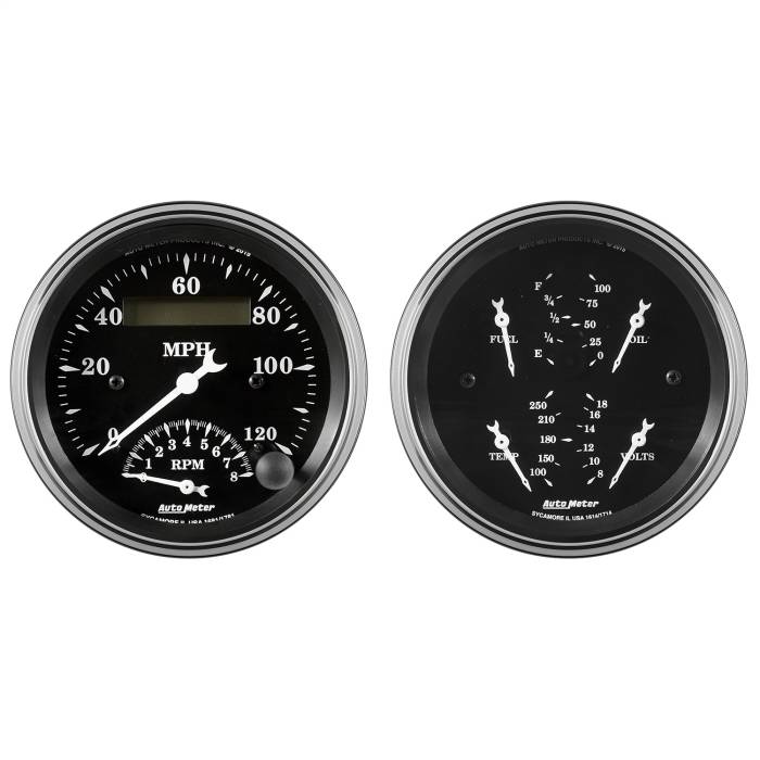 AutoMeter - AutoMeter Old Tyme Black Quad/Tach/Speedo Kit 1720