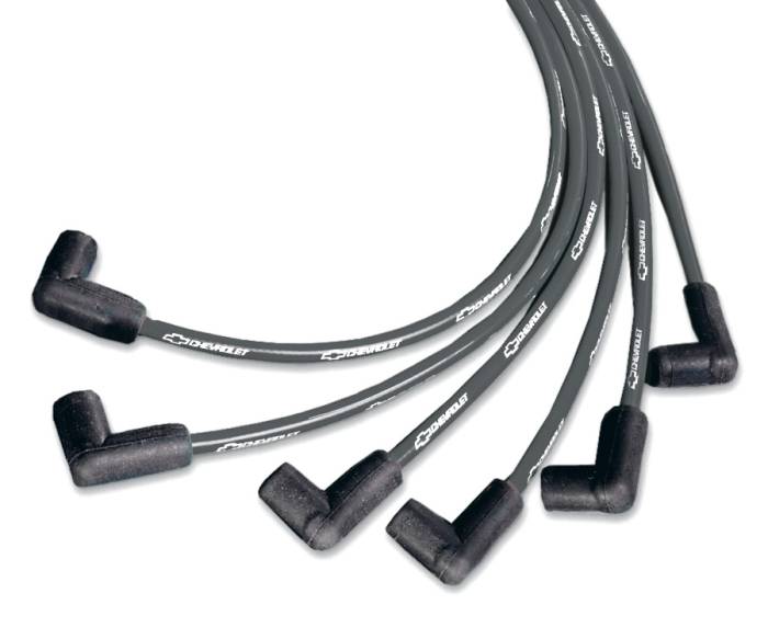 Chevrolet Performance Parts - 19433385 - Small Block Chevy  "Chevy Bow Tie"  Performance Plug Wire Set with 90-degree boots