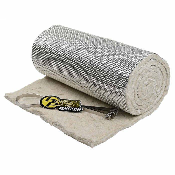 Heatshield Products - Exhaust Pipe Heat Shield Armor Hot Pipe Kit 1 ft x 3 ft with (4) 5/16" W x 14"L Ties Heatshield Products 176001