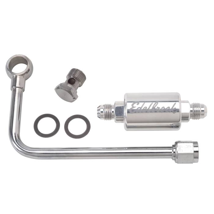 Edelbrock - Edelbrock Chrome Steel Fuel Line Kit 8131