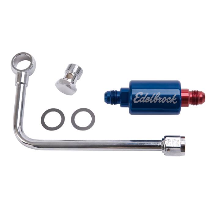 Edelbrock - Edelbrock Chrome Steel Fuel Line Kit 8134