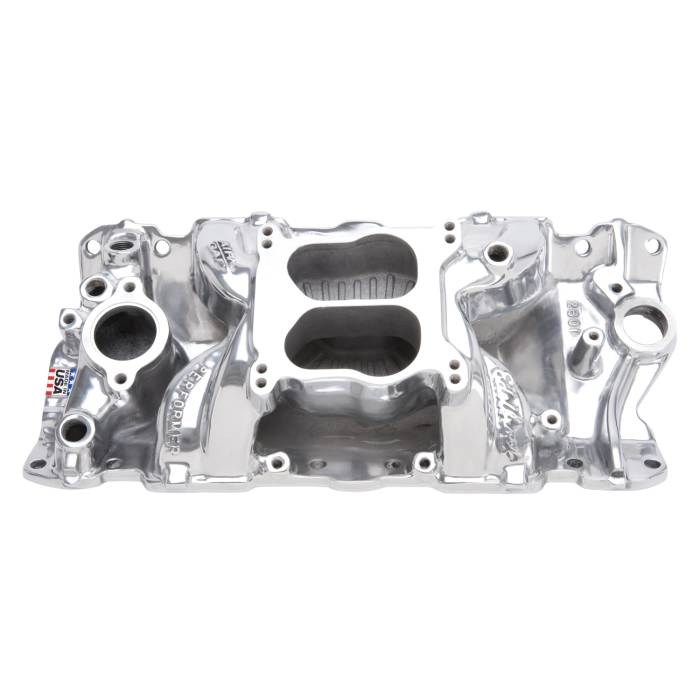 Edelbrock - Edelbrock Polished Performer Air-Gap SBC 1955-86 26011