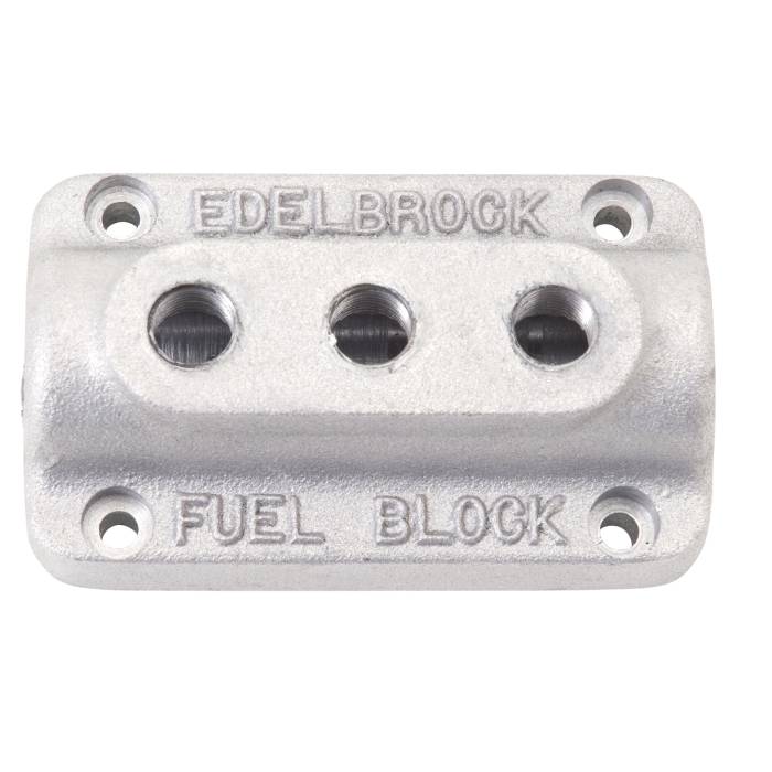 Edelbrock - Edelbrock Triple Outlet Fuel Block Kit 1285