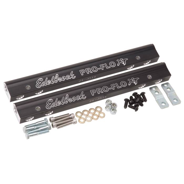 Edelbrock - Edelbrock Small Block Chevy Fuel Rail Kit Black 3627