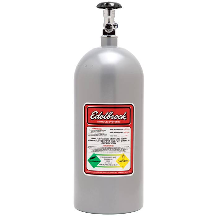 Edelbrock - Edelbrock 10 Lb Silver Nitrous Bottle 72300