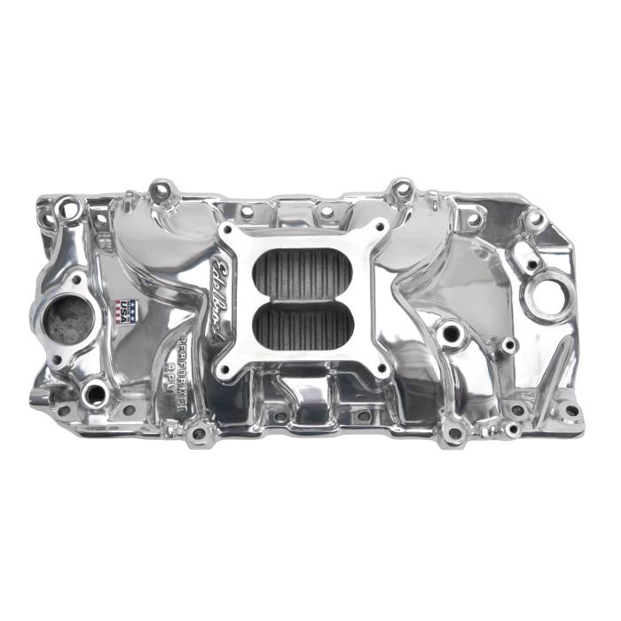 Edelbrock - Edelbrock Polished Air-Gap BBC Oval Port Intake 75611