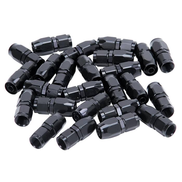 Russell - Russell 6AN ProClassic Straight Hose End With Black Finish - 25 Pack 610027